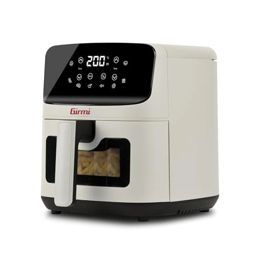 Girmi FG27 Air Fryer, 4.2 Litre, 1400 W, Digital Display, 8 Programs, Timer, 80-200C, BPA-PFOA Safe, Recipe Book Included.