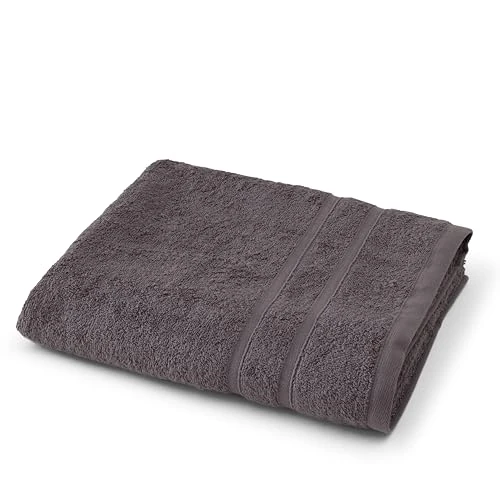Bassetti Telo Doccia, Fumo, 100% Cotone, 90X160 cm, Telo Bagno, Morbido Assorbente E Lavabile In Lavatrice