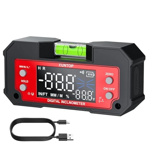 XUNTOP Cyfrowe narzędzie do wyszukiwania kątów z podwójną osią