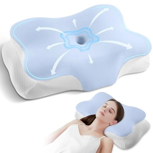 Offerta a tempo: Cuscino per Cervicale,Cuscino Memory Foam per Dormire,Cuscino Traspirante Adatto a Chi Dorme sul Fianco,Sulla Schiena o Sullo Stomaco - 31% da 35.99 € a 24.99 €