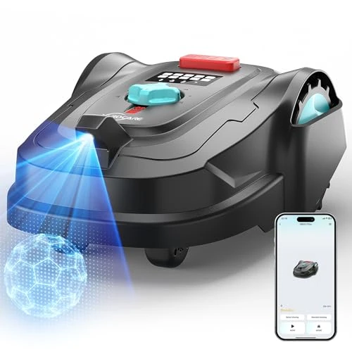 Offerta a tempo: YARDCARE M800Plus Robot Tagliaerba senza filo Perimetrale, Copertura fino a 800 m²,Taglio a U,GPS + Visione AI,Controllo tramite APP,Evitamento di 150 Ostacoli(Nero e blu) - 0.00% da 659.99 € a 659.99 €