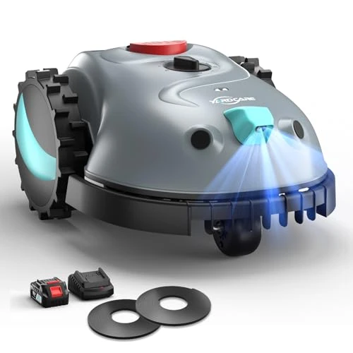 Offerta a tempo: YARDCARE V100 Robot Tagliaerba a Batteria con Navigazione Visiva, Rilevamento di 150 Ostacoli, Robot Tosaerba Fino a 150 m², Robot Tosaerba con Banda magnetica, Taglio a Spirale, Lame di Ricambio - 0.00% da 399.99 € a 399.99 €