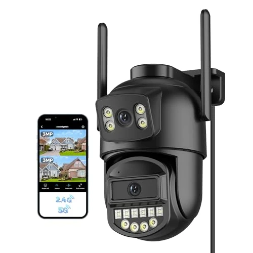 Reobiux 1080P Outdoor Surveillance Camera, Outdoor/Indoor Surveillance Camera with Colorful Night Vision, 2.4GHz WiFi, Motion Detection, Alarm, Wired, 2-Way Audio