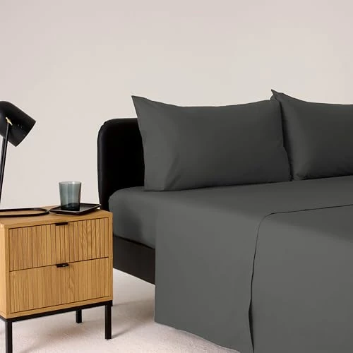 Bassetti Beddengoedset voor tweepersoonsbed, grijs, 100% katoen, 240 x 280 cm