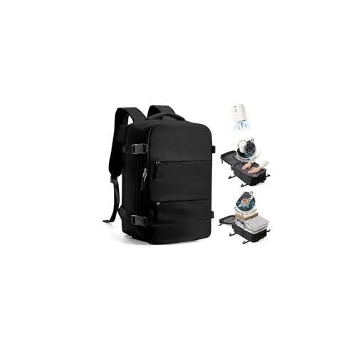 Offerta a tempo: SZLX Zaino Ryanair 40x30x20 Sottovuoto con Pompa Zaino da Viaggio 40x30x20 Bagaglio a Mano Wizzair Donna Uomo Borsa da Cabina per Easyjet Adatto a Laptop da 14 Pollici Impermeabile per Lavoro - 5% da 56.99 € a 54.14 €