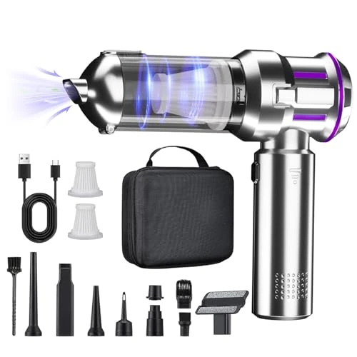 DiliDala Handstaubsauger Akku, Autostaubsauger Akku Testsieger, 22000PA Auto Kabellos Staubsauger mit Bürstenloser Motor, 3-Gang 220000 U/min Auto Staubsauger Stark für Auto, Küche, Sofa, Büro