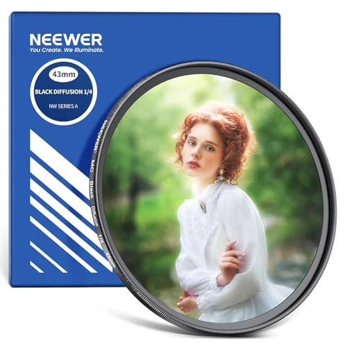 Offre limitée : NEEWER 43mm Filtre à Diffusion Noir 1/4 pour Effet Cinématographique Brumeux, Filtre Ultra-Mince à Nano-revêtements Multiples pour Photographie de Portrait Vlog et de Vidéo de 21.49 € à 21.49 € (0.00% de remise)