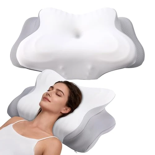 Zeitlich begrenztes Angebot: Lureon Nackenkissen Kopfkissen, Memory Foam Kissen, Nackenstützkissen, Ergonomisches Pillow Kissen Für Seiten, Rücken Bauchschläfer von 29.99 € auf 25.49 € (15% Rabatt)