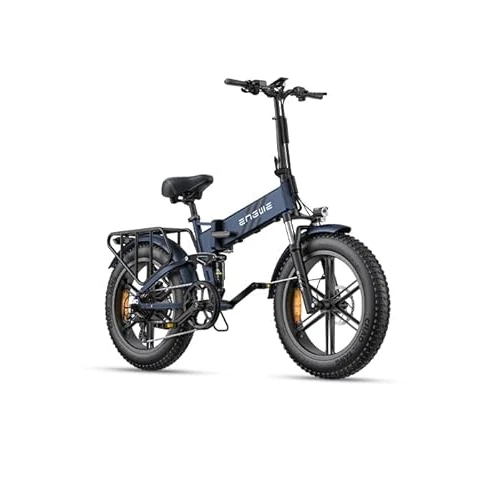 Offerta a tempo: ENGWE ENGINE Pro 2.0 Bicicletta Elettrica Pieghevole 20"x4.0" Fat Tire, Batteria 768Wh 16Ah fino a 110KM, Sensore di Coppia, Sospensione Completa, 8 Velocità per Città e Fuoristrada (Standard, Blu) - 0.00% da 1399.00 € a 1399.00 €