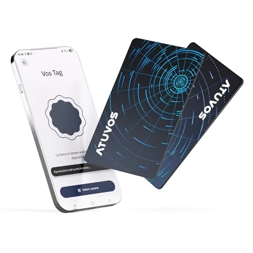 Offerta a tempo: ATUVOS Air Tag Card Pro per Android & iOS, Dual System Ricaricabile Wallet Tracker Funziona con Google Funzioni Trova o Apple Dov'è APP, Smart Localizzatore per Portafoglio, Borse, Thin 1.6mm 2 Pezzo - 20% da 49.99 € a 39.99 €