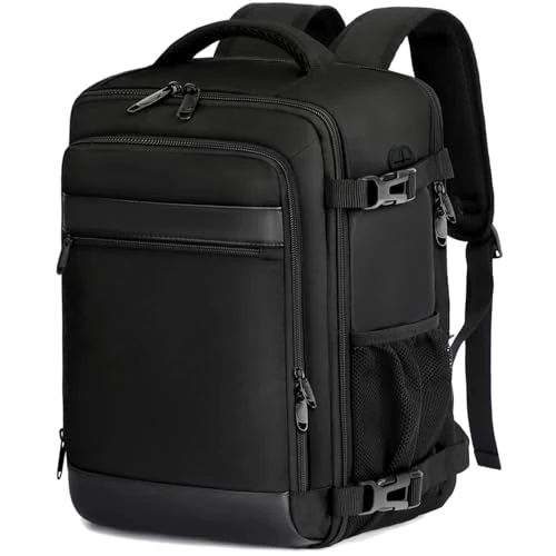 Oferta limitada: KLOSTAIN Mochila 40x30x20 Viaje Cabina Avión Equipaje de Mano 24L para Ryanair EasyJet Eurowings, Capacidad para Portátil 15,6 Pulgadas, Hombre Mujer, Negro de 42.99 € a 26.16 € (ahorro 39%)