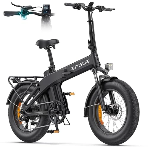 Offerta a tempo: ENGWE EP-2 3.0 BOOST Bicicletta Elettrica Pieghevole, Batteria 48V 13.5Ah, Autonomia Fino a 120km, Coppia 75Nm, Freni Idraulici, Pneumatici 20"x4.0", Cambio 7 Marce, Connessione App (Standard, Nero) - 0.00% da 1199.00 € a 1199.00 €