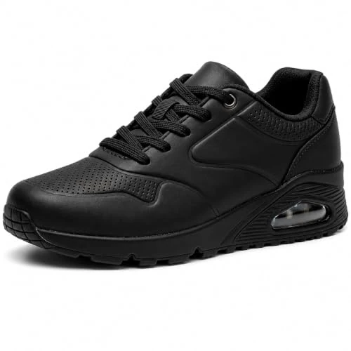 Oferta limitada: JOMIX Zapatillas Mujer Casuales Caminar Zapatillas para Pasear Gruesas Cómodo Running Otoño Zapatos con Cordones Invierno PU Cuero (Blak,40) de 27.19 € a 27.19 € (ahorro 0.00%)