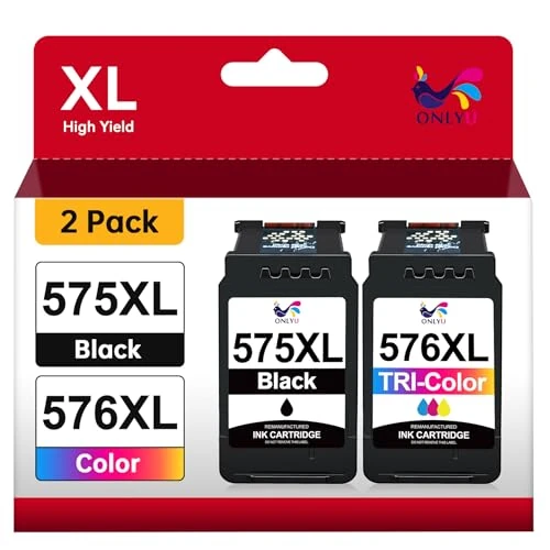 Offre limitée : ONLYU 575XL 576XL Cartouche d'encre Remplacement pour Canon 575 576 PG575XL CL576XL pour Canon PIXMA TS3750i TR4755i TS3751i TR4756i TS3752i TS3550i TS3551i TR4750i TR4751i (Noir,Couleur) de 39.99 € à 29.77 € (26% de remise)