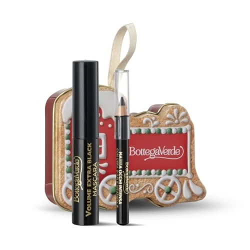 Offerta a tempo: Bottega Verde - Cofanetto Regalo con Mascara Volume Extra Black 6 ml e Matita Occhi Intensa 0,6 g, con Olio di Camelia e Vitamina E, Make-up Occhi Nero Intenso, Idea Regalo per Lei - 15% da 26.00 € a 22.10 €