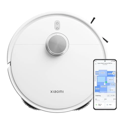 XIAOMI Robot Vacuum S40 Pro, inteligentny robot odkurzający i mop, samorozprężalne szczotki boczne, zasysanie 15000 Pa, twarda podłoga i dywan, pilot za pomocą aplikacji
