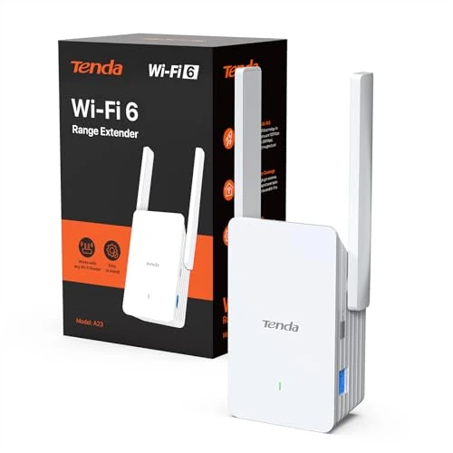Offerta a tempo: Tenda Ripetitore WiFi 6 A23, Amplificatore Dual Band AX1500, WiFi Extender, Access Point, Porta Gigabit Ethernet, Compatibile con Tutti i Box Internet, Facile Installazione - 15% da 39.99 € a 33.99 €