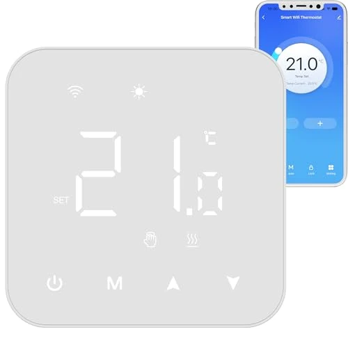 Limited offer: Vaconoff Smart Boiler Thermostat 2 Wire, WiFi Heating Thermostat Room Thermostat Heating & Cooling Intelligent Wall Thermostat for Alexa & Google Voice Control, Tuya App Remote Control, Battery from 43.99 EUR to 43.99 EUR (save 0%)