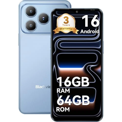 Offerta a tempo: Blackview WAVE 7C Smartphone Offerta Android 16, 32MP+13MP 6.56", 16GB+64GB/2TB TF Cellulari, Telefono Cellulare Offerta 5000mAh/3.5mm/IP54 4G/WiFi 5G/Face ID/3 Slot Eer Carte,3 Anni Garanzia - 0.00% da 99.74 € a 99.74 €