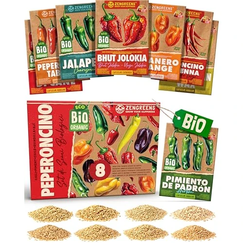 ZenGreens® - Organic Chili Seeds Set - Chili - 8pcs