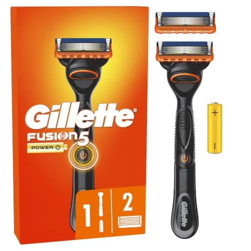 Offerta a tempo: Gillette Fusion 5 Power Rasoio Barba, 2 Lamette di Ricambio, Multicolore - 13% da 14.99 € a 12.99 €