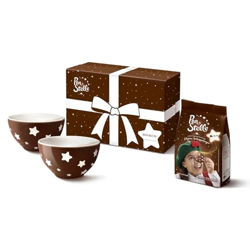 Offerta a tempo: Pan di Stelle Gift Box 2025, Edizione Limitata con Due Tazze Decorate con Stelle e Sacchetto di Biscotti Pan di Stelle 350g - 0% da 22.49 € a 22.49 €