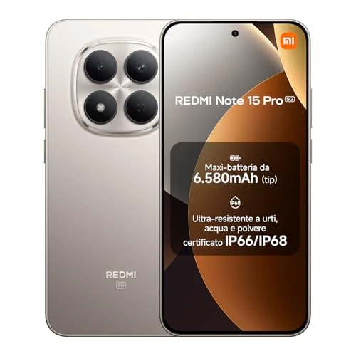 Oferta limitada: XIAOMI REDMI Note 15 Pro 5G - Smartphone de 12+512GB, Pantalla de 6,83" 1.5K AMOLED, MediaTek Dimensity 7400-Ultra, cámara de 200MP, batería de 6580 mAh, Cargador no Incluido, Titanio (Versión ES) de 448.99 EUR a 448.99 EUR (ahorro 0%)