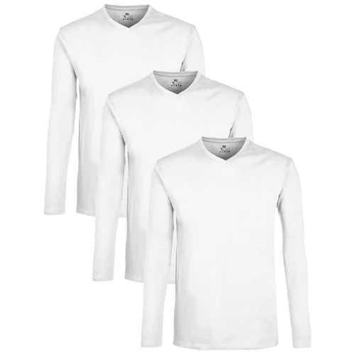Lower East Mens Le158 Longsleeve T - Shirt, 3X White, XXL UK