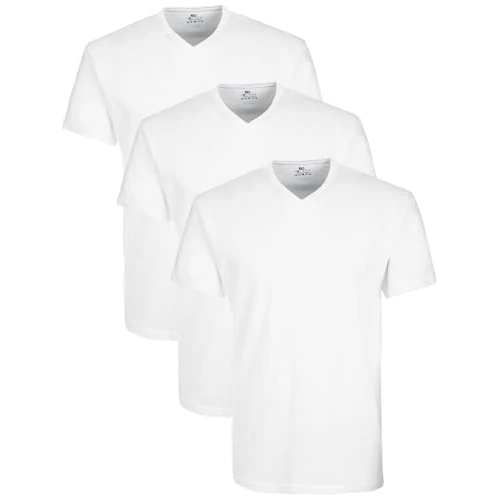 Lower East Basic T-Shirts mit V-Ausschnitt für Herren 3er I 5er I 10er Pack aus 100% Baumwolle in vielen Farben