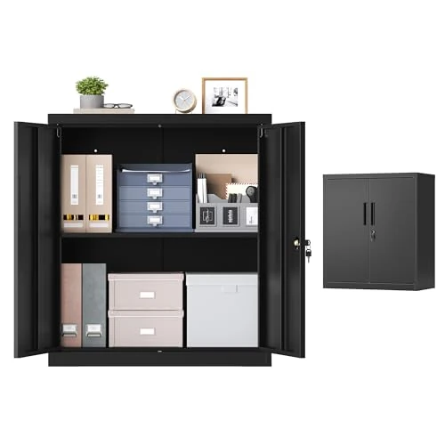 Offerta a tempo: SONGMICS Armadio Portadocumenti, con Chiusura, 2 Ante, 80 x 40 x 90 cm - 12% da 99.99 € a 87.99 €