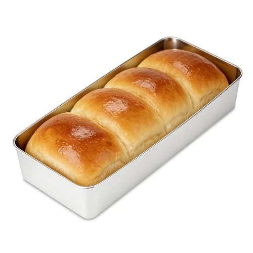 Offerta a tempo: Romon Stampo Plumcake, 1 Pezzi Moulde Pane in Cassetta, Inoxydabile di Qualità Alimentare, Anti-rugina, Lavabile in Lavastoviglie, Stampi Pan Brioche per Torte, Pasticcini (33×15×6.5cm) - 10% da 10.99 € a 9.92 €
