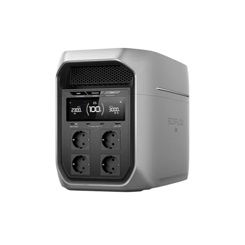 Offerta a tempo: Power station portatile EF ECOFLOW DELTA 3 Max Plus, 2.048 Wh (espandibile fino a 10 kWh), LiFePO₄, uscita CA 3.000 W, ricarica 0–80% in 47 min, UPS 10 ms, generatore solare per casa e campeggio - 0.00% da 1499.00 € a 1499.00 €