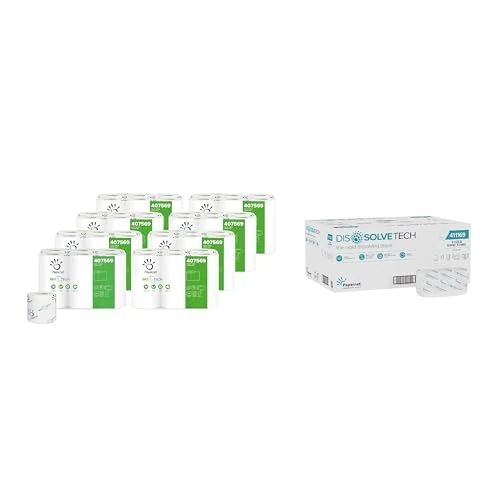 Offerta a tempo: Papernet Bio Tech - Carta Igienica 407569, 8 Confezioni da 12 Rotoli in Pura Cellulosa, 165 Strappi per Rotolo + Papernet Dissolve Tech, Asciugamano Piegato a V 411169, 3.150 Asciugamani Monouso - 22% da 64.00 € a 50.22 €