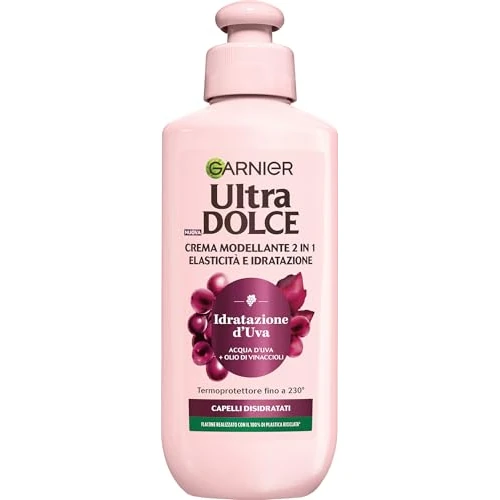 Offerta a tempo: Garnier Ultra Dolce, Idratazione d'Uva, Crema Modellante 2 in 1 Elasticità e Idratazione, 200mlUltra Dolce Crema Modellante 2 in 1 Elasticità - 25% da 3.99 € a 2.99 €