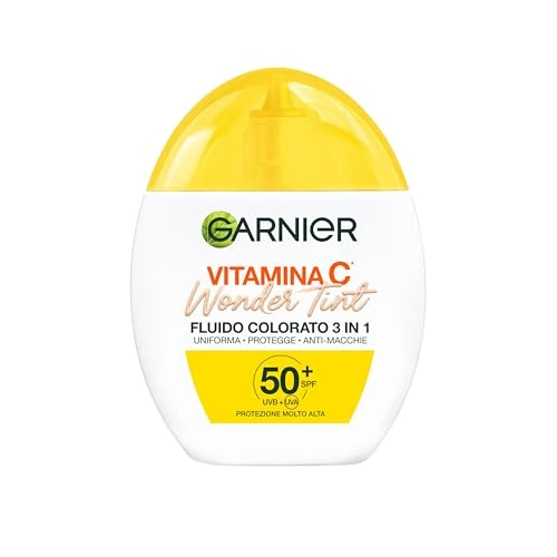 Offerta a tempo: Garnier Wonder Tint Fluido Colorato 3 in 1 Vitamina C, SPF50+, Light, 40 ml - 40% da 13.99 € a 8.39 €