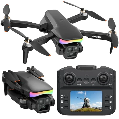 Offerta a tempo: F417PRO FPV Drone con telecamera per adulti bambini principianti, telecomando con schermo LCD, Mini drone brushless regolabile 1080P, porta Type-C, peso inferiore a 249g, Regali per ragazzi e ragazze - 33% da 149.99 € a 99.99 €