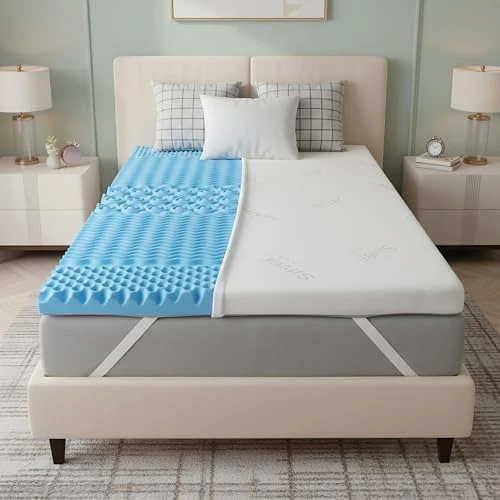 DREAM Topper Matrimoniale 160 x 190 Memory Foam altezza 5.5cm Certificato Dispositivo Medico - Topper Memory Foam 160x190 Traspirante con Rivestimento Sfoderabile Argento Antibatterico - Made in Italy