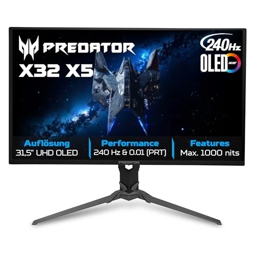 Offerta a tempo: "Acer Predator X32 X5bmiiphuzx - X Series - OLED-Monitor - Gaming - 81.3 cm (32"")" - 0.00% da 798.99 € a 798.99 €