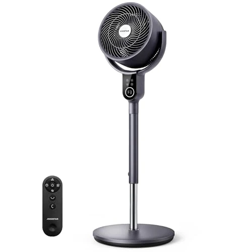 Oferta limitada: Aigostar Ventilador de Pie con Mando a Distancia, Motor DC 23dB, Oscilación 3D 70°+90°, 8 Velocidades, Temporizador 12h, Altura Ajustable. Ideal para Salón, Dormitorio etc, Mistral de 75.98 € a 72.18 € (ahorro 5%)