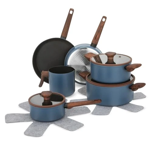 Batería de cocina de 11 piezas Blue Harmony