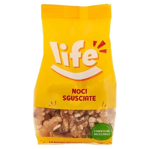 Offerta a tempo: LIFE Noci Sgusciate - Frutta Secca, Snack in Pratico Sacchetto, Vegano 100% Naturale, Formato Convenienza 100g - 33% da 2.96 € a 1.99 €