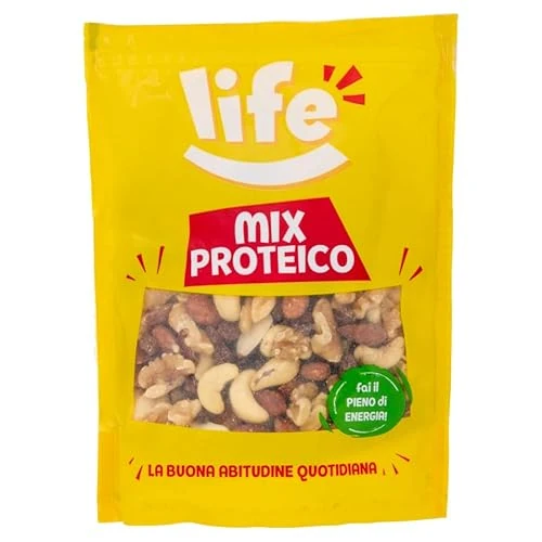 Offerta a tempo: LIFE Mix Proteico Frutta Secca - Mandorle Sgusciate, Anacardi — 49% da 6,82 € a 3,48 €