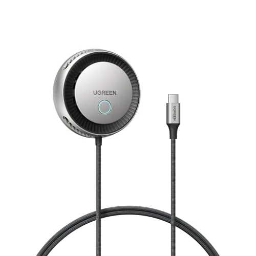 Offerta a tempo: UGREEN MagFlow Pro Caricatore Wireless iPhone Magsafe, Qi2 25W Certificato Ricarica Rapida, Raffreddamento MAX con TEC Cooling e Ventilatore Integrato, Compatibile con iPhone 17 16 15 14 13 12 - 33% da 59.99 € a 39.99 €