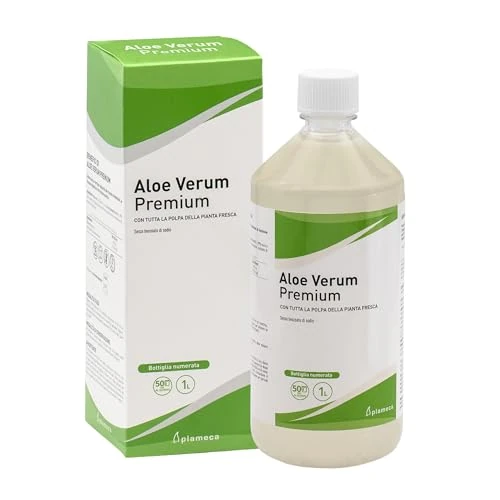 Offerta a tempo: Plameca Aloe Verum Premium – Aloe Vera da Bere – Con tutta la polpa della pianta fresca - Non pastorizzato – 1000 ml per 20 Giorni - 12% da 26.75 € a 23.49 €