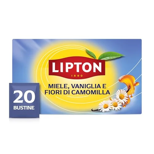 Offerta a tempo: Lipton Camomilla Dorata Tisana Rilassante per il Sonno, 20 Filtri - 13% da 2.99 € a 2.59 €