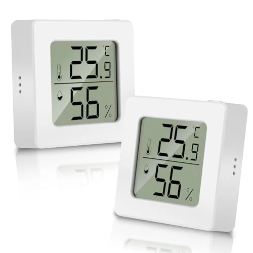Offerta a tempo: 2 Pezzi Igrometro Termometro Digitale LCD, Igrometro Termometro Ambiente - 0.00% da 9.49 € a 9.49 €