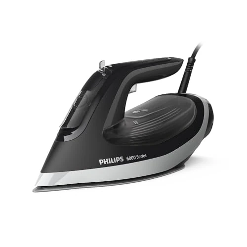 Offerta a tempo: Philips Serie 6000 Ferro da Stiro a Vapore – OptimalTEMP anti-bruciatura, colpo di vapore 190 g, vapore continuo 45 g/min, piastra SteamGlide Plus, anti-goccia e spegnimento automatico (DST6120/80) - 18% da 84.99 € a 69.99 €