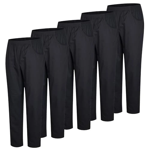 Zeitlich begrenztes Angebot: MISEMIYA Pack 5 Pcs - Arbeitshosen Unisex ELASTISCHE Taille UNIFORM KLINIK Krankenhaus Reinigung 5-8312, Schwarz, XL von 65.00 € auf 65.00 € (0.00% Rabatt)
