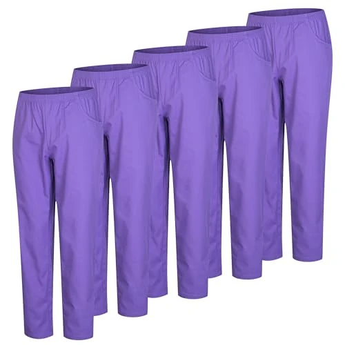Zeitlich begrenztes Angebot: MISEMIYA Pack 5 Pcs - Arbeitshosen Unisex ELASTISCHE Taille UNIFORM KLINIK Krankenhaus Reinigung 5-8312, Lila, XXL von 39.51 € auf 39.51 € (0.00% Rabatt)