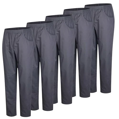 Offerta a tempo: MISEMIYA Paquetes de 5 Unidades-Pantalón Sanitarios Bz-5-8312 Lavoro, Grigio, L (Pacco da 5) Unisex-Adulto - 85% da 69.99 € a 10.80 €